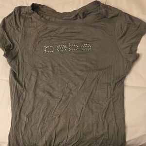 Bebe Charcoal Short Sleeve Tee
